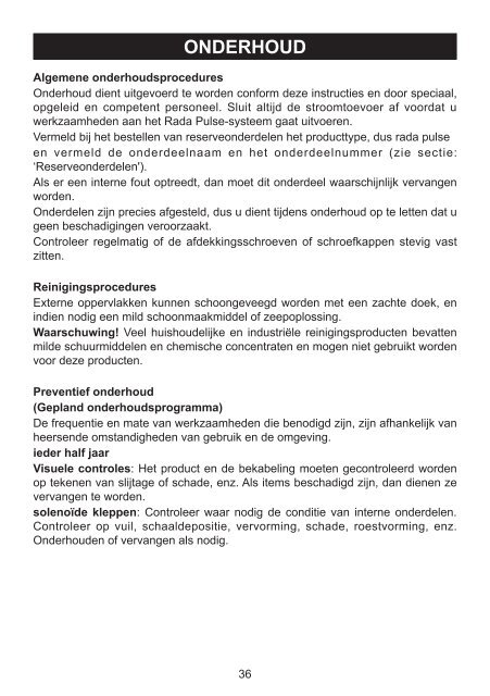 Handleiding (PDF) - rada-nl.com