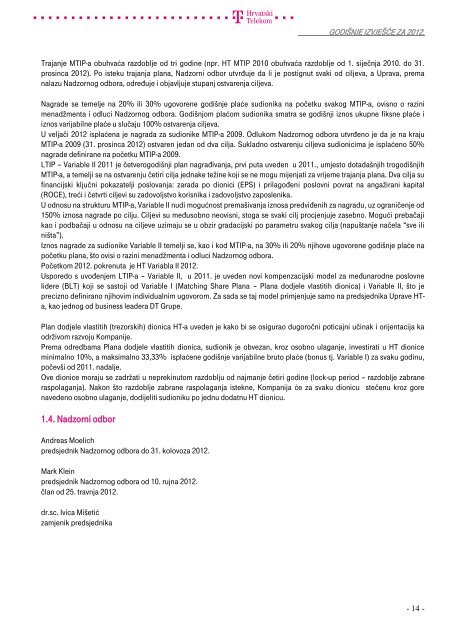 Summary financial information and data - T-Hrvatski Telekom