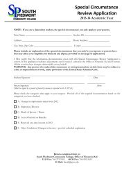 Special Circumstances Review Application - South Piedmont ...