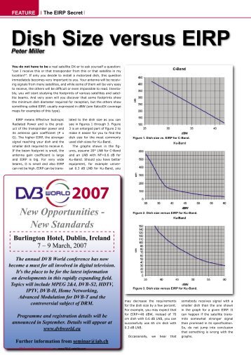 Dish Size versus EIRP - TELE-satellite International Magazine