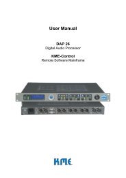 User Manual DAP 26 - KME