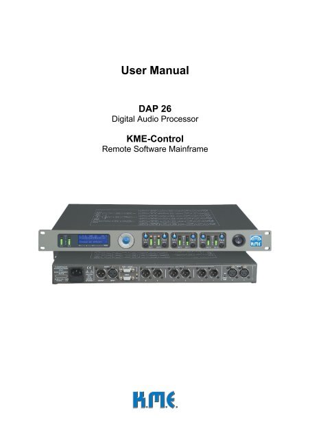 User Manual DAP 26 - KME