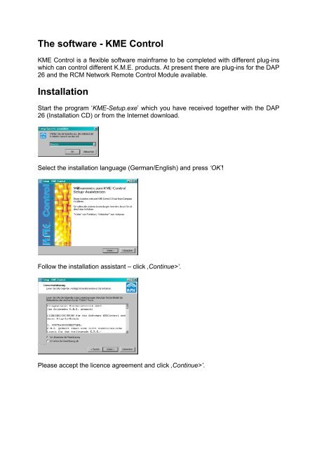 User Manual DAP 26 - KME