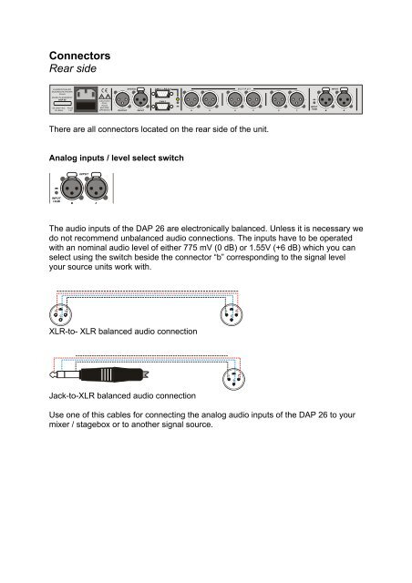 User Manual DAP 26 - KME