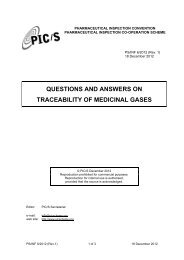questions and answers on traceability of medicinal gases - PIC/S
