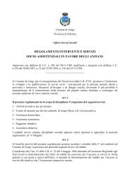 regolamento interventi e servizi socio assistenziali - Comune di Gangi