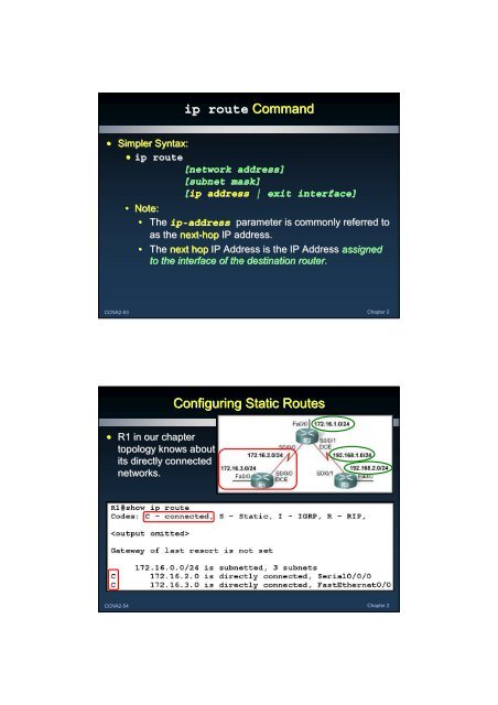 Chapter 2 Static Routing