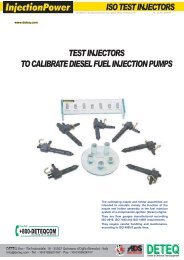 iso test injectors test injectors to calibrate diesel fuel ... - Teknik Dizel