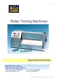 Roller Tinning Machines - Mega Electronics
