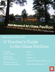 A Teacher's Guide to the Glass Pavilion - The Toledo Museum of Art