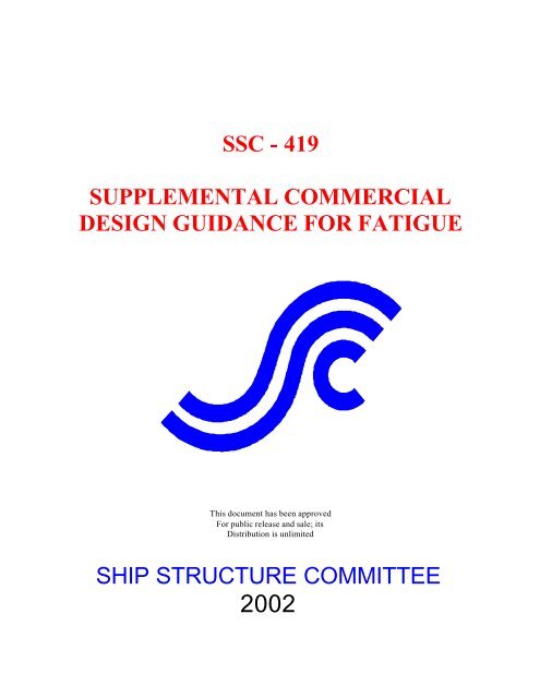 ssc - 419 supplemental commercial design guidance for fatigue ship ...