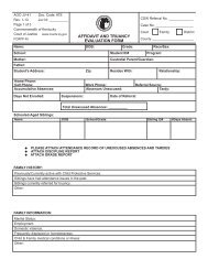 Affidavit and Truancy Evaluation Form - Kentucky Court of Justice