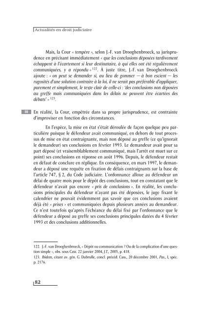 Questions d'actualité en procédure civile - Procedurecivile.be