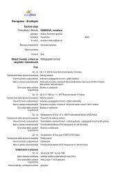 Europass - Å¾ivotopis - TUKE
