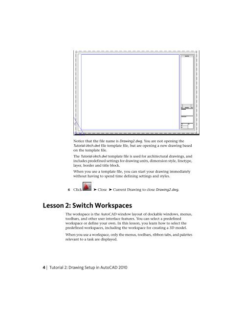 Tutorial 2: Drawing Setup in AutoCAD 2010