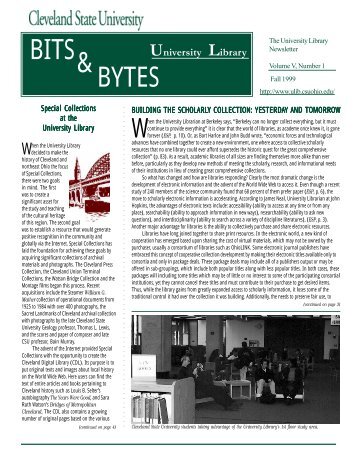 Volume 5, issue 1 Fall 1999 - Cleveland State University