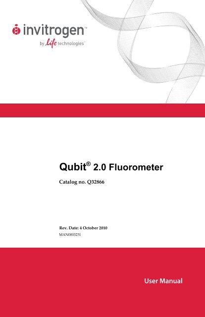 Qubit 2.0 Fluorometer Manual