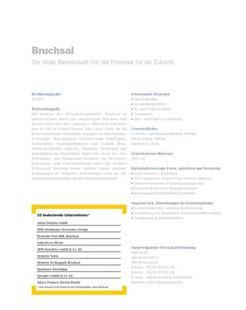 Daten und Fakten Flyer deutsch - TechnologieRegion Karlsruhe