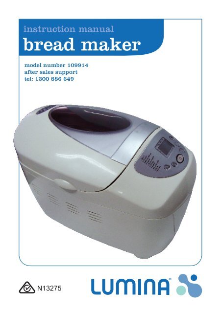 morphy richards bread maker manual