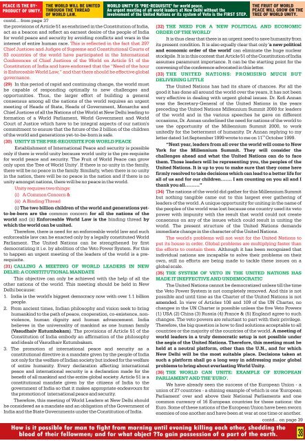 World Wide Support for Article 51 of the Constitution of India