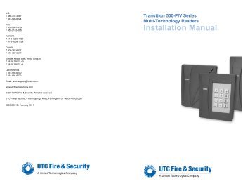 Installation Manual - UTCFS Global Security Products