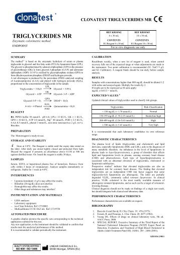 TRIGLYCERIDES MR - LINEAR CHEMICALS