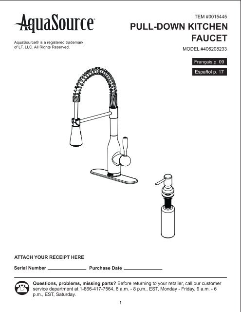 Pull Down Kitchen Faucet