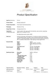 Product Specification - Friedrich Ingredients