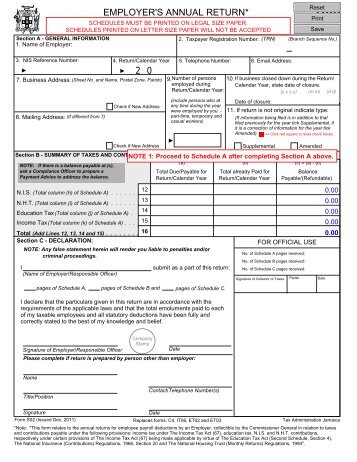 S02 - Employer's Annual Return - Tax Administration Jamaica