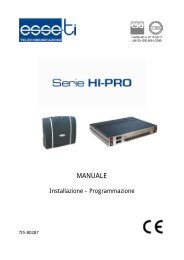 Manuale Installazione Hi-Pro - Esse-ti Telecomunicazioni