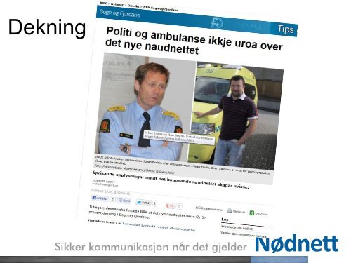 NÃ¸dnett - Direktoratet for samfunnssikkerhet og beredskap