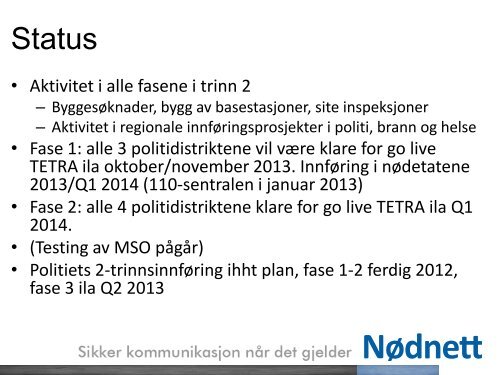 NÃ¸dnett - Direktoratet for samfunnssikkerhet og beredskap