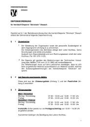 DEPONIEORDNUNG - Gemeinde Sissach