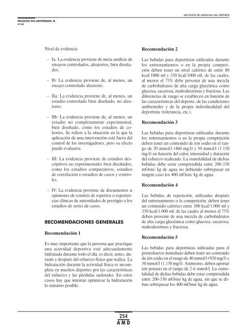 Consenso sobre bebidas para el deportista. ComposiciÃ³n ... - Femede