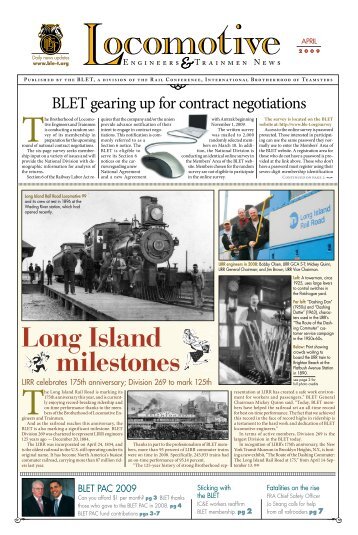 Long Island milestones - Brotherhood of Locomotive Engineers and ...