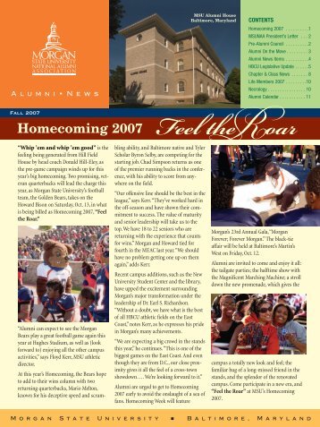 Homecoming 2007 - MSUNAA - Home Page - Morgan State University