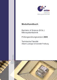 Modulhandbuch - Technische Fakultät - Universität Freiburg