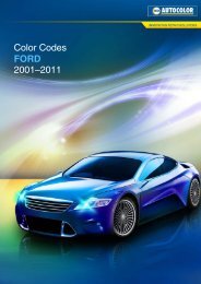 Nexa Autocolor Ford Color Codes 2001 Bis 2011