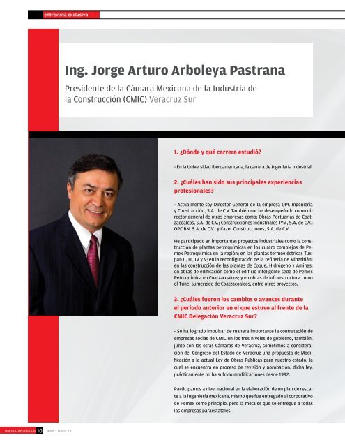 Ing. Jorge Arturo Arboleya Pastrana (Revista World ... - ComFin