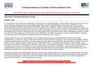 Volunteer Release of Liability and Photo Release Form