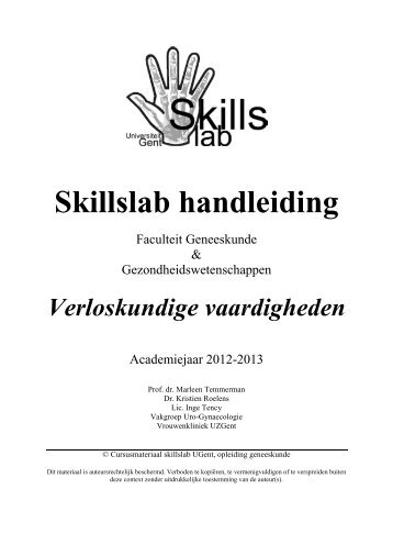 Handgrepen van Leopold - Skillslab - Universiteit Gent