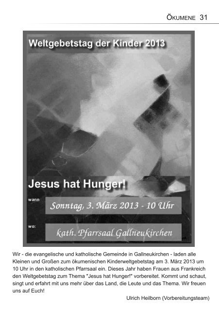 GEMEINDEBRIEF - Evangelische Pfarrgemeinde Gallneukirchen