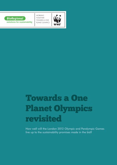 Towards a One Planet Olympics revisited - BioRegional