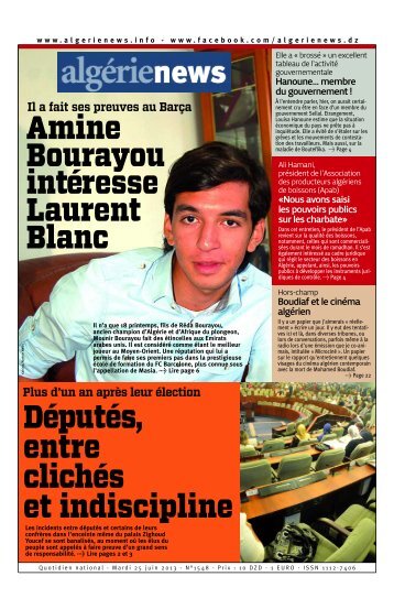 Fr-25-06-2013 - AlgÃ©rie news quotidien national d'information