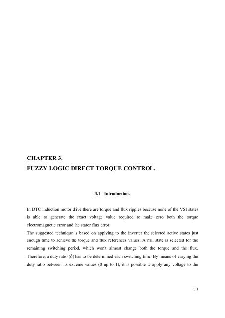 CHAPTER 3. FUZZY LOGIC DIRECT TORQUE CONTROL. - tdx.cat