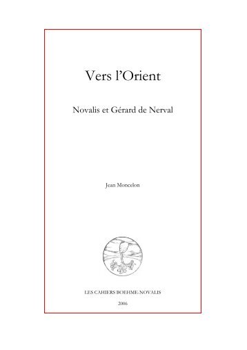 format PDF - Novalis - D'Orient et d'Occident