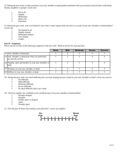 (DASH) Questionnaire - Intermountain Healthcare
