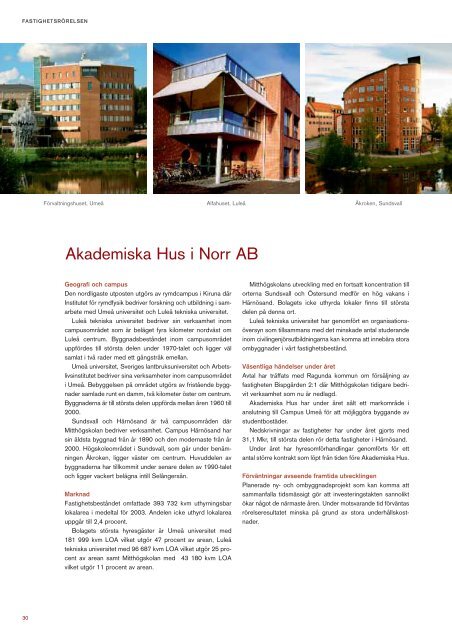 Ãrsredovisning 2003 - Akademiska Hus