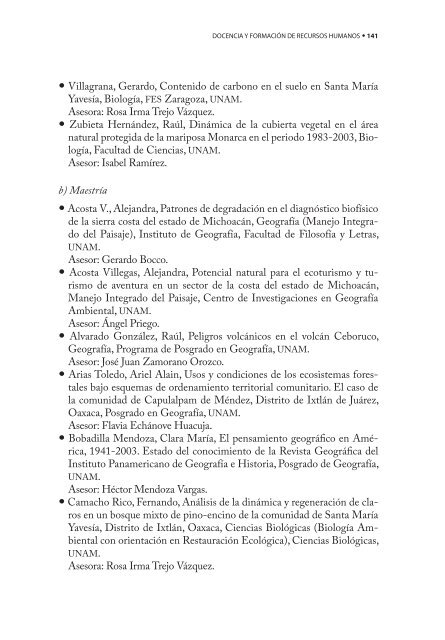 4o. Informe de Actividades - Instituto de GeografÃ­a - UNAM