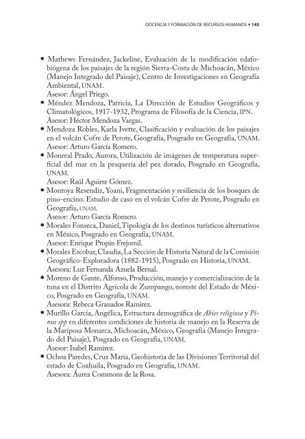 4o. Informe de Actividades - Instituto de GeografÃ­a - UNAM